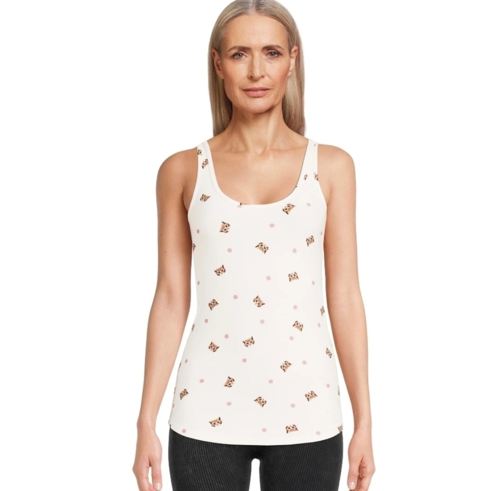 No Boundaries Cat White Women's Tank Top Size S
